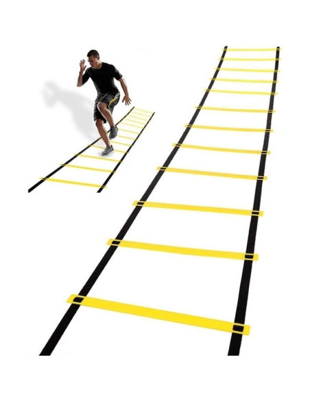 Escalera de Agilidad 1 Stop Soccer 4M con 12 Conos y Bolsa