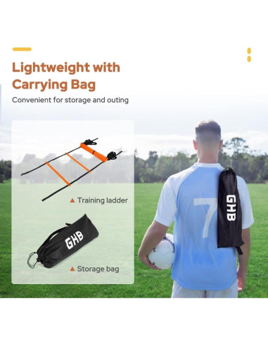 Escalera de Agilidad GHB Pro 2 Paquete 12 Peldaños 6.1m