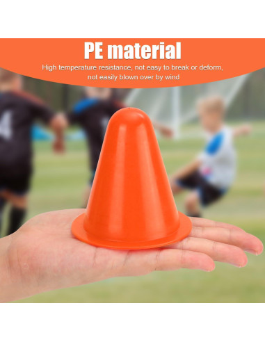 20 Conos de Entrenamiento XIHIRCD Naranja 8 cm para Fútbol y Baloncesto