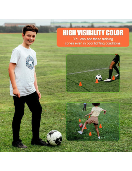 20 Conos de Entrenamiento XIHIRCD Naranja 8 cm para Fútbol y Baloncesto