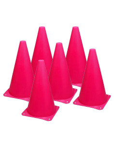 Set de 10 Conos de Marcado Rosa Fluorescente 22.86 cm