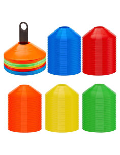 Juego de 100 Conos de Entrenamiento Lewtemi Multicolor 19 cm