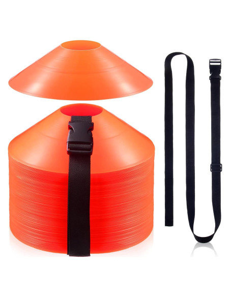 Conos de Agilidad Naranjas Kenning - 100 Piezas con Correas