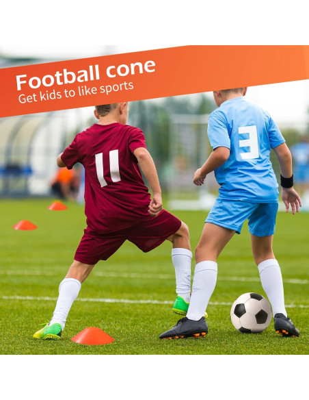 Conos de Agilidad Naranjas Kenning - 100 Piezas con Correas