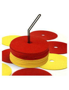 Marcadores de Piso Antideslizantes GSi 24 Piezas Amarillo y Rojo