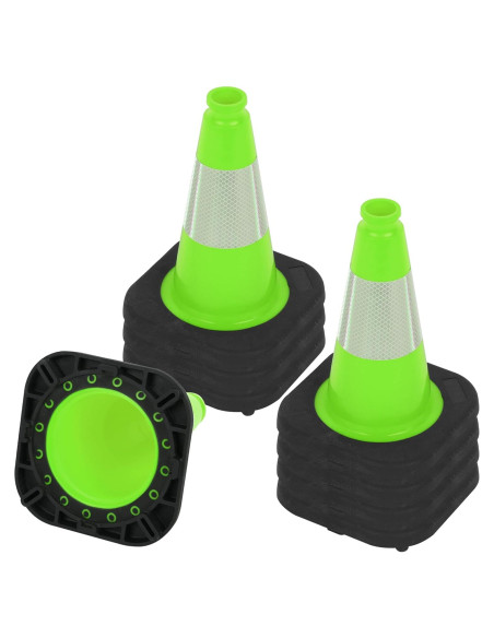 Conos de Seguridad de Tráfico Verdes 30.5cm OrangeStar - Paquete de 8 Conos de Seguridad de Tráfico Verdes 30.5cm OrangeStar - Paquete de 8