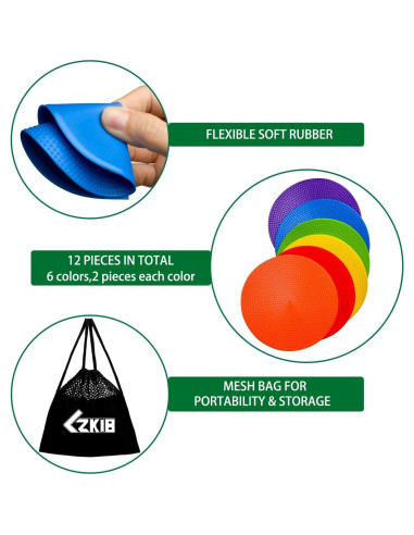 Marcadores de Puntos Antideslizantes LZKIB 23 cm 12 Piezas