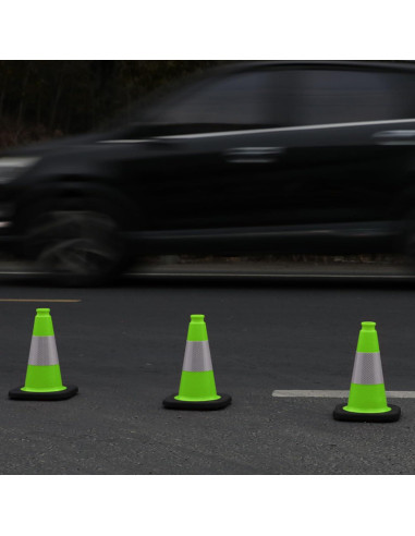 Conos de Seguridad de Tráfico Verdes 30.5cm OrangeStar - Paquete de 8