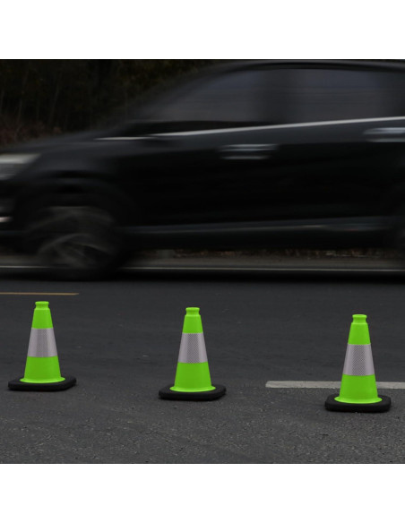 Conos de Seguridad de Tráfico Verdes 30.5cm OrangeStar - Paquete de 8 Conos de Seguridad de Tráfico Verdes 30.5cm OrangeStar - Paquete de 8
