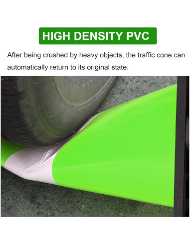 Conos de Seguridad de Tráfico Verdes 30.5cm OrangeStar - Paquete de 8