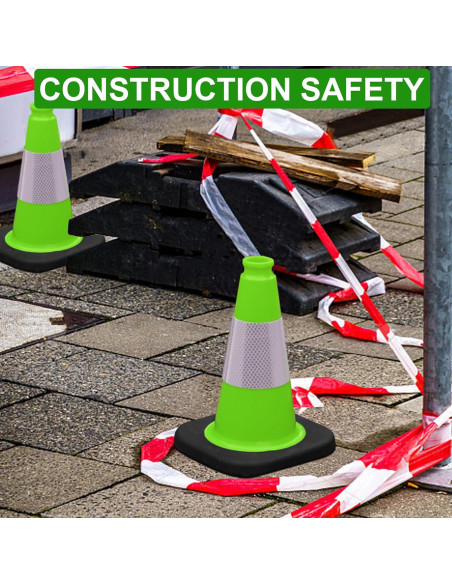 Conos de Seguridad de Tráfico Verdes 30.5cm OrangeStar - Paquete de 8 Conos de Seguridad de Tráfico Verdes 30.5cm OrangeStar - Paquete de 8