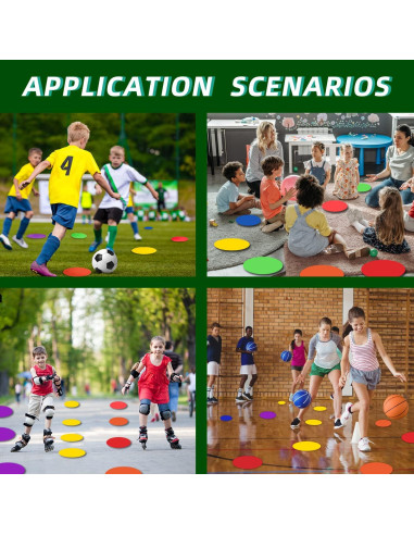 Marcadores de Puntos de Poliester SLSWHLX 18 Pcs 22.86 cm Antideslizantes