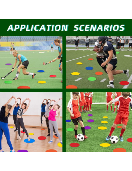 Marcadores de Puntos de Poliester SLSWHLX 18 Pcs 22.86 cm Antideslizantes