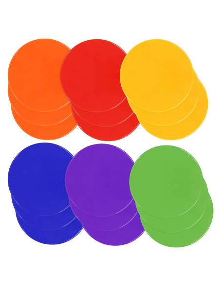 Marcadores de Puntos ZIECE para Suelo de Gimnasio 18 Piezas 22.86 cm