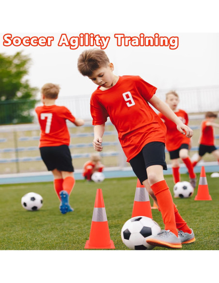 Conos de Seguridad Naranjas Alytree 15in con Reflectantes - 4 Pack