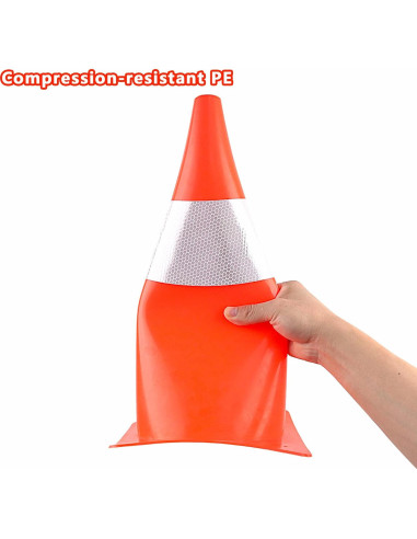 Conos de Seguridad Naranjas Alytree 15in con Reflectantes - 4 Pack