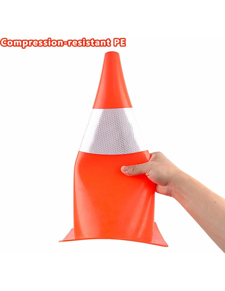 Conos de Seguridad Naranjas Alytree 15in con Reflectantes - 4 Pack