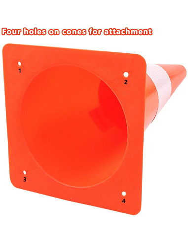 Conos de Seguridad Naranjas Alytree 15in con Reflectantes - 4 Pack