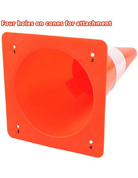 Conos de Seguridad Naranjas Alytree 15in con Reflectantes - 4 Pack