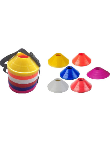 Juego de 60 Conos de Fútbol Mini Sportsgear US - 12.7 cm