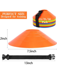Conos de Fútbol ZICRO 15 Unidades Multicolor para Entrenamiento 2