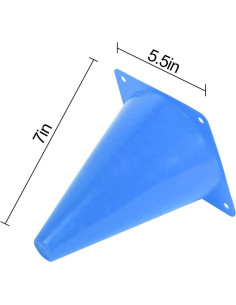 Conos de Entrenamiento KINJOEK - Paquete de 30 Azules 17.78 cm 2