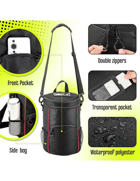 Aliceset 2 Bolsas de Pelotas de Tenis Nylon 45 Pelotas