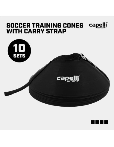 Set de 10 Conos de Entrenamiento Capelli Sport - Agilidad y Práctica