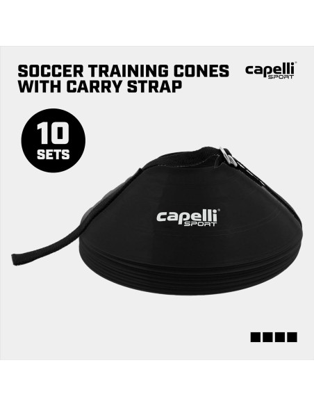 Set de 10 Conos de Entrenamiento Capelli Sport - Agilidad y Práctica