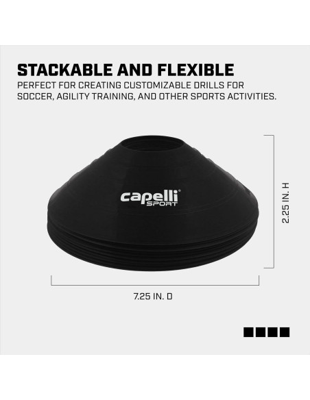 Set de 10 Conos de Entrenamiento Capelli Sport - Agilidad y Práctica