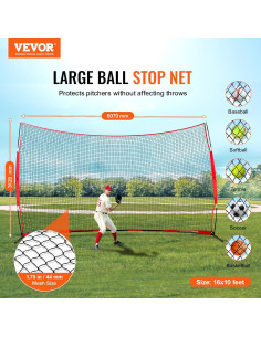 Red de Respaldo de Barricada VEVOR 4.88x3.05m Multi-Deporte 2