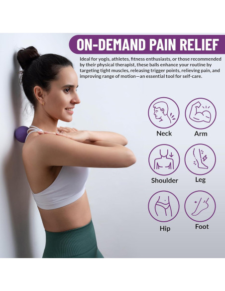 Bolas de Masaje de Silicona YENSI - Juego de 2 con Bolsa