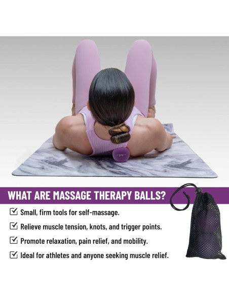Bolas de Masaje de Silicona YENSI - Juego de 2 con Bolsa