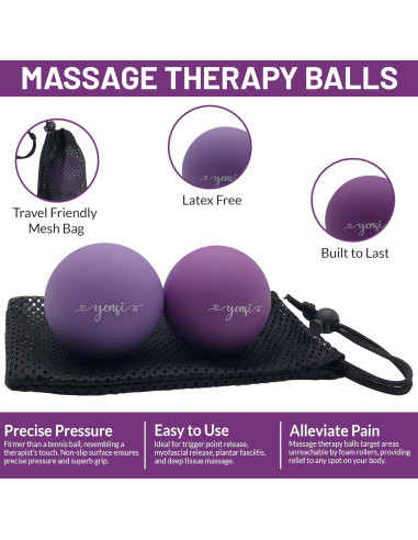 Bolas de Masaje de Silicona YENSI - Juego de 2 con Bolsa