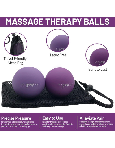 Bolas de Masaje de Silicona YENSI - Juego de 2 con Bolsa