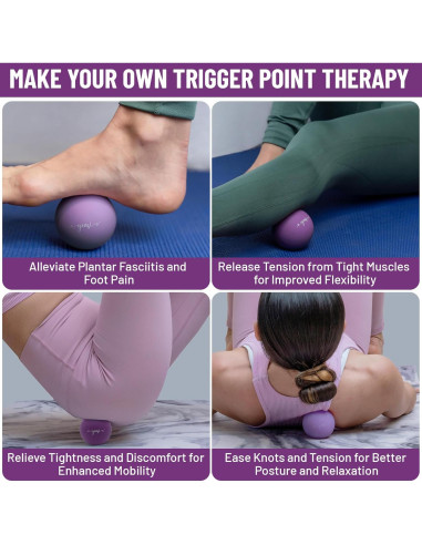 Bolas de Masaje de Silicona YENSI - Juego de 2 con Bolsa