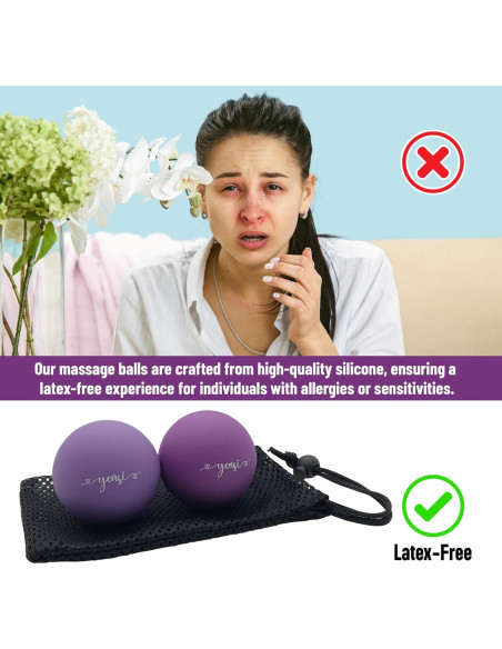 Bolas de Masaje de Silicona YENSI - Juego de 2 con Bolsa