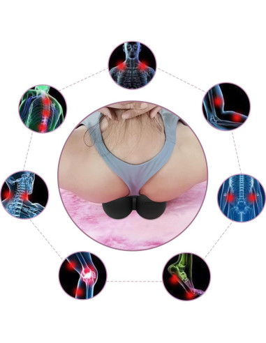 Pelota de Masaje Doble ANVICTOX para Alivio Muscular - Negro