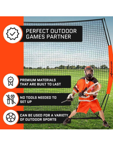 Red de Lacrosse Backstop ACELETIQS Rampart XL 6.1x3.0m