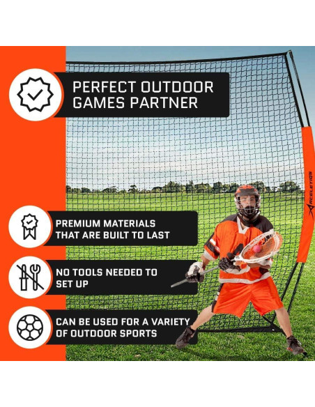 Red de Lacrosse Backstop ACELETIQS Rampart XL 6.1x3.0m