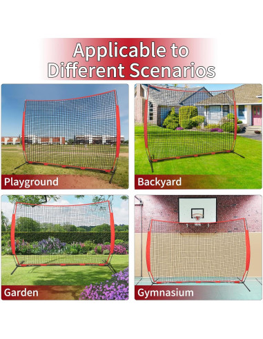 Red de Parada Deportiva Wiseek 4.88x3.05m para Béisbol y Lacrosse