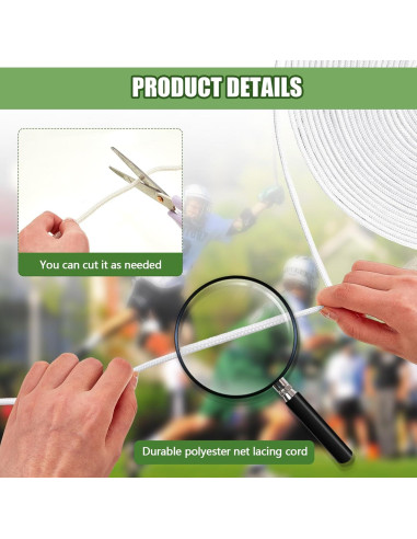 Cordón de Red de Lacrosse Wowangce 28m 4mm - 2 Pcs