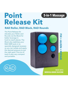 Kit de Masaje RAD 5 en 1 - Rodillo, Pelotas y Bloque 2