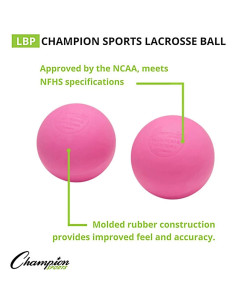 Pelotas de Lacrosse Champion Sports Rosa (Paquete de 2) 2