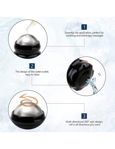 Bola de Masaje Fría Cryosphere SUNANTH 1 pieza Negro