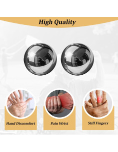 Bolas Baoding de Acero Inoxidable 3.81 cm con Campana - Roadtofree 2