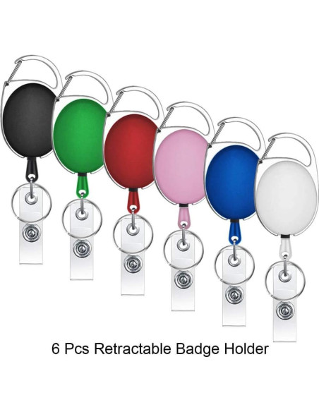 Portador de Insignia Retráctil Selizo 6 Piezas Colorido