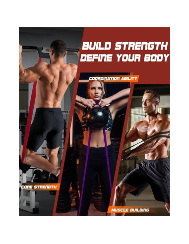 Juego de Bandas de Resistencia Fitense 6 Niveles para Pull Up