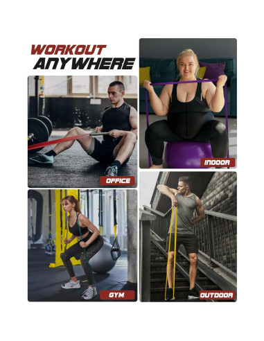 Juego de Bandas de Resistencia Fitense 6 Niveles para Pull Up