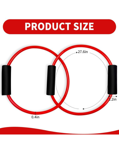 Barra Doble Tubo de Resistencia Sel Natural 64.77 cm Rojo